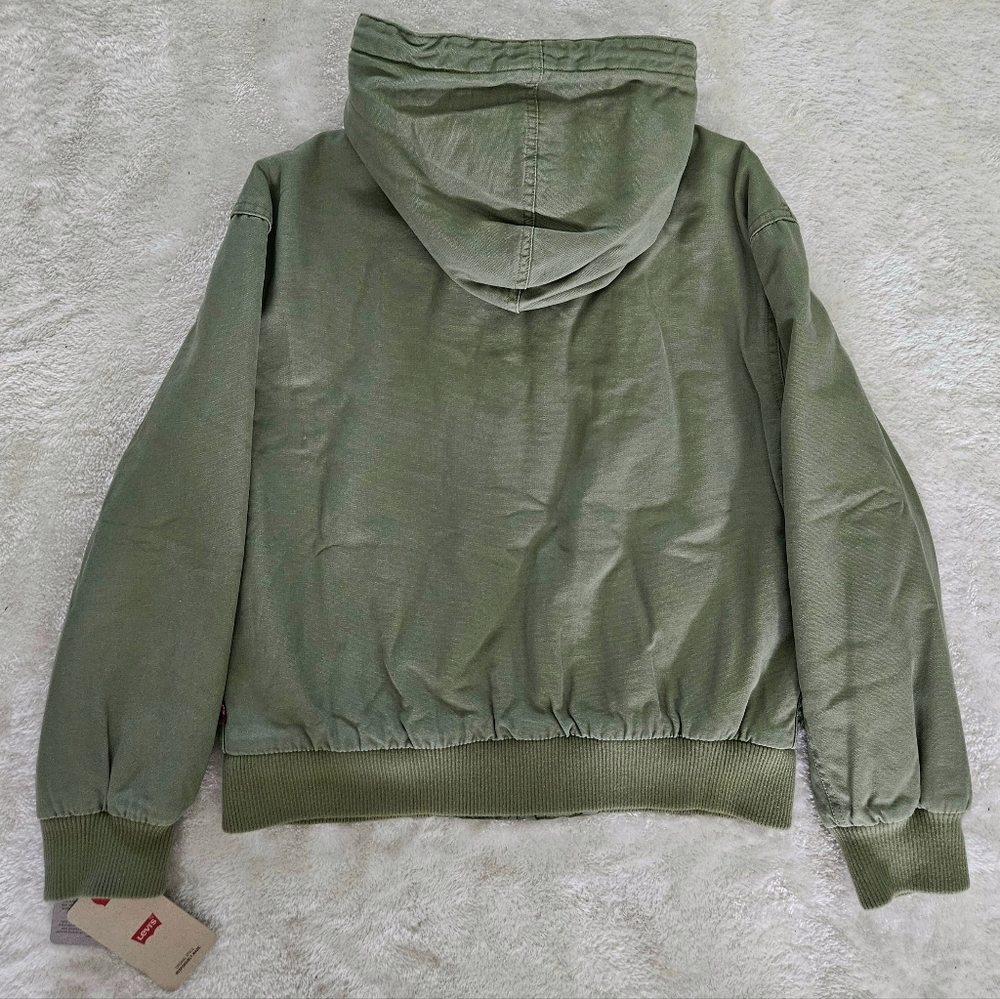 NWT Levi's Canvas Zip Green Jacket Size M Utility Streetwear Athleisure Casual - Picture 13 of 13